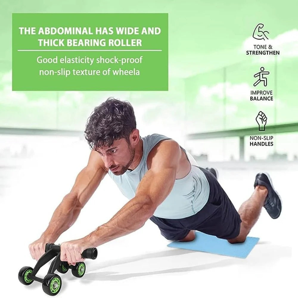 Unisex 4 Wheel Abdominal (Abs) Roller