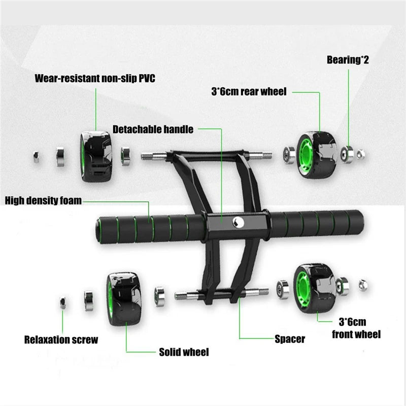 Unisex 4 Wheel Abdominal (Abs) Roller