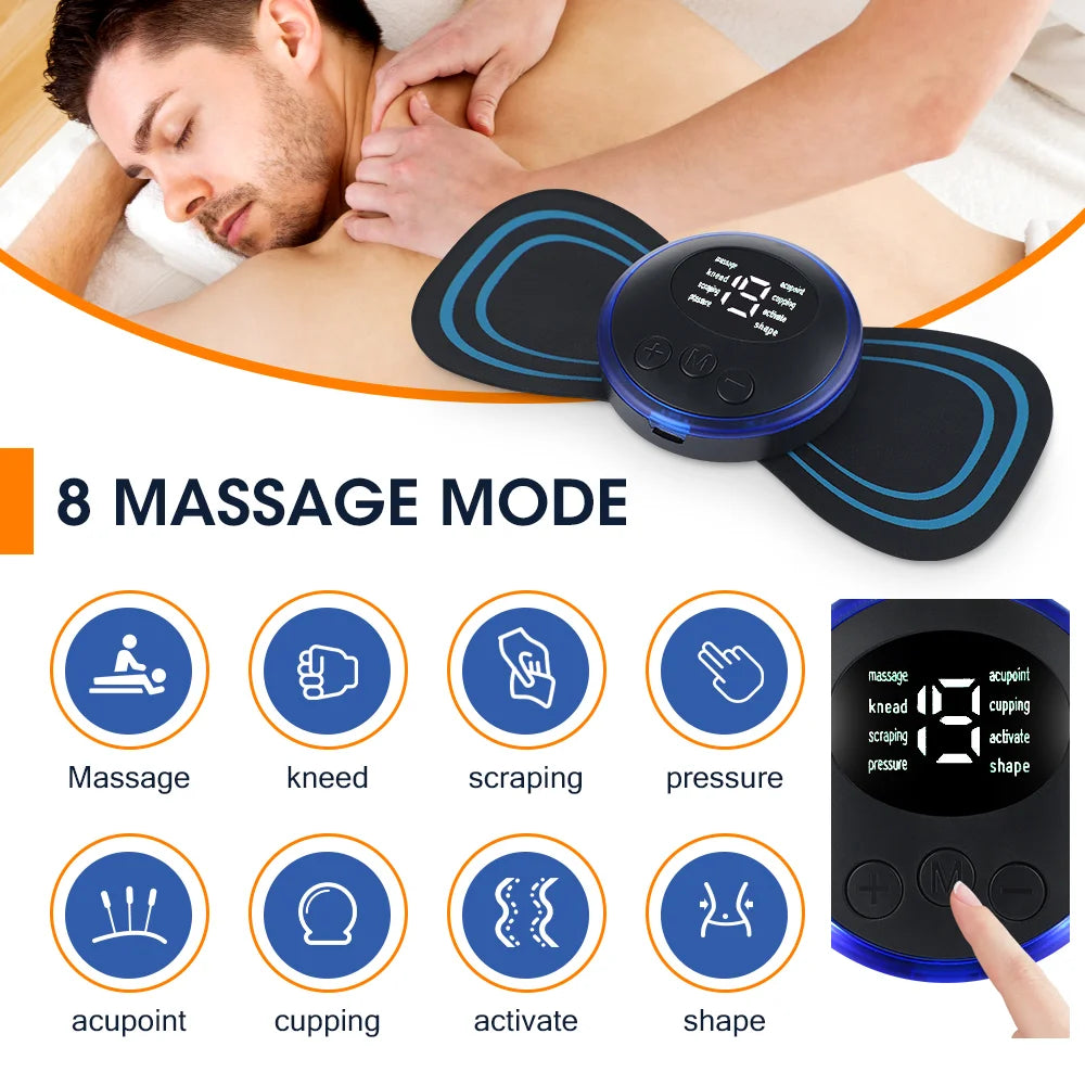 Electric Mini Massager with 8 Modes and 19 Strength Levels