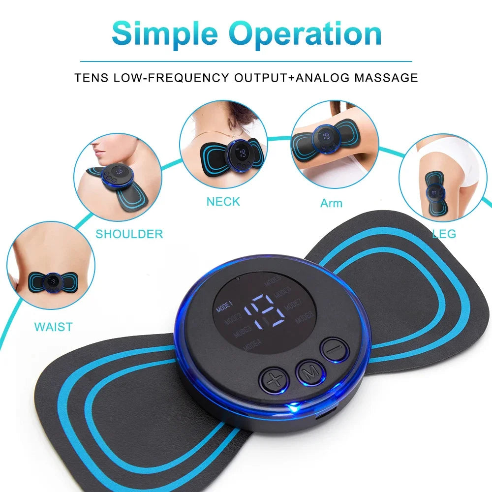 Electric Mini Massager with 8 Modes and 19 Strength Levels