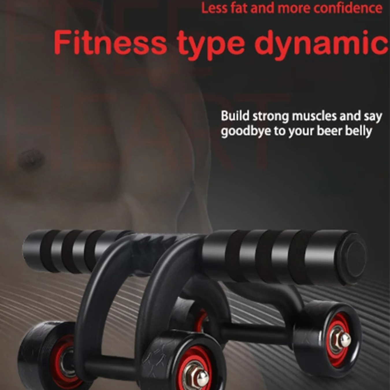 Unisex 4 Wheel Abdominal (Abs) Roller